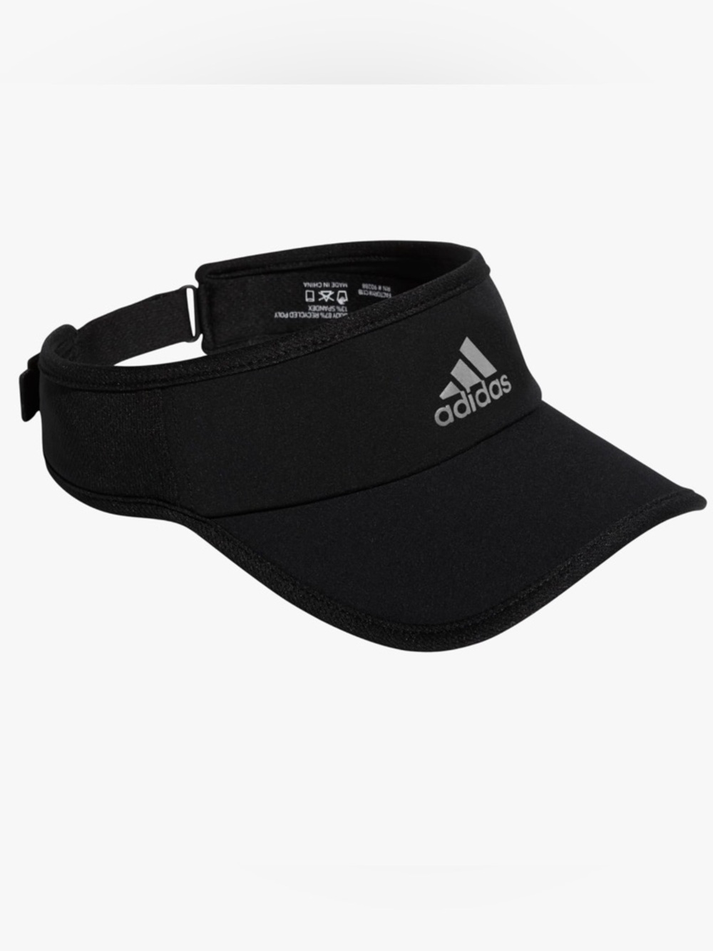 Adidas Black AEROREADY Visor - Reflective Logo - Adjustable OSFA - Picture 3 of 7